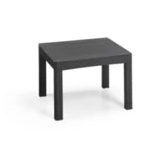 Градинска маса Keter Orlando 59см, квадратна градинска маса графит, UV защитена, идеална за открито.