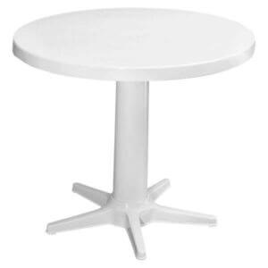 Градинска PVC маса Prima Rose бяла, лека масичка за градина PVC, идеална за тераса и открито ползване