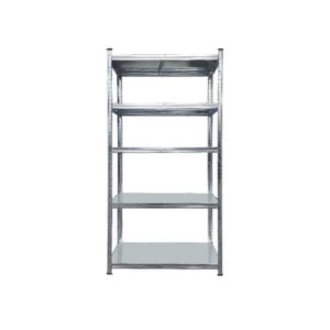 Метален стелаж поцинкован с 5 рафта, до 100 кг на рафт, 180x90x40 см, идеален за стелажи за гараж и съхранение.