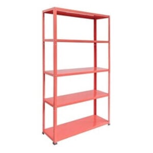 Метален стелаж с 5 рафта Ar shelving COOLOUR Pink, до 70 кг на рафт, 180x90x30 см предлага безболтово сглобяване и висока товароносимост