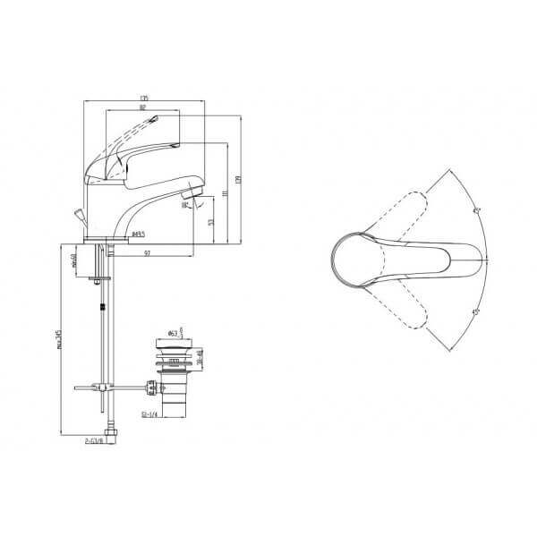 Смесител за мивка Makena Ники Смесител за мивка Makena Ники