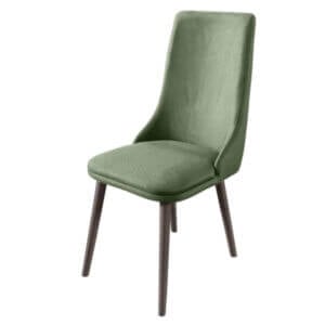 Трапезен стол Matis Nela в Орех/Сиера зелено, идеален за модерни трапезни столове и кухня.